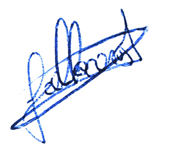 Signature de la Secrétaire